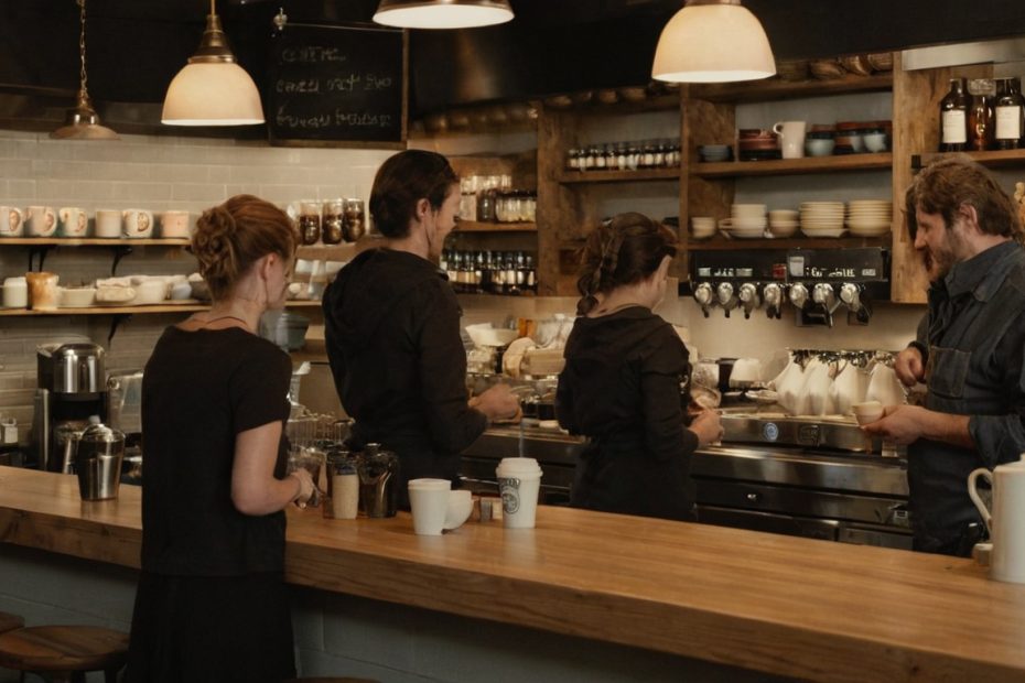 Practical visual for A fast coffee bar should separate ordering, making, pickup, and lingering without making the counter look like a service line