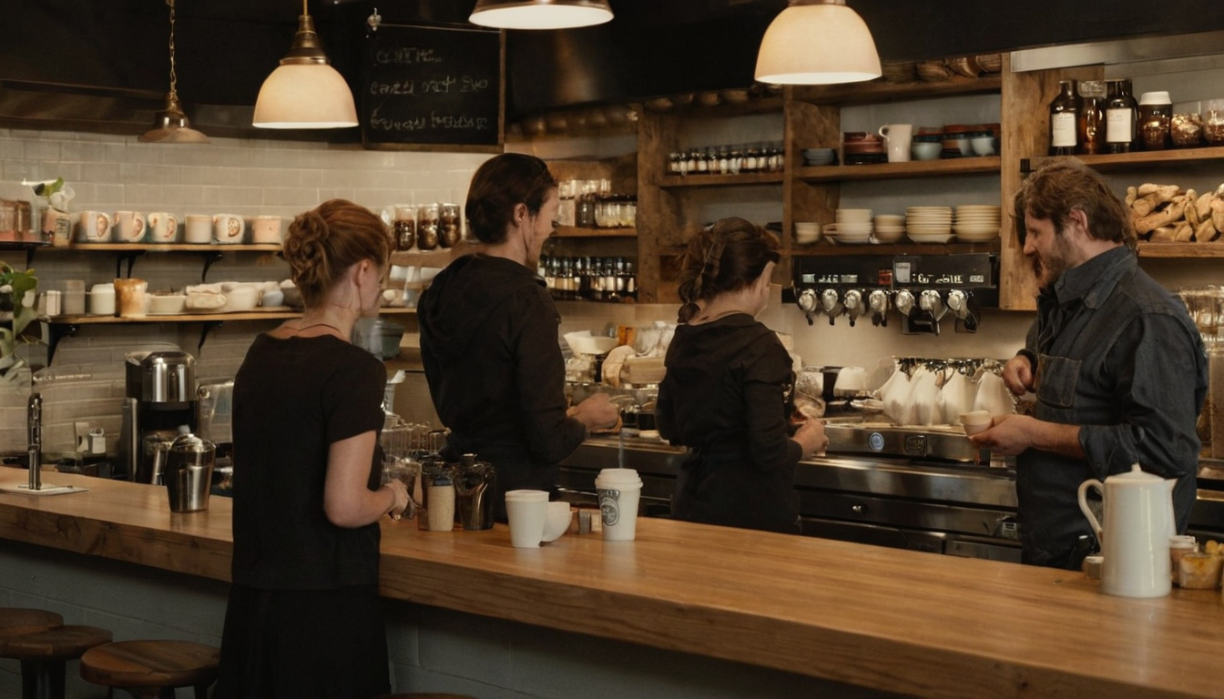 Practical visual for A fast coffee bar should separate ordering, making, pickup, and lingering without making the counter look like a service line