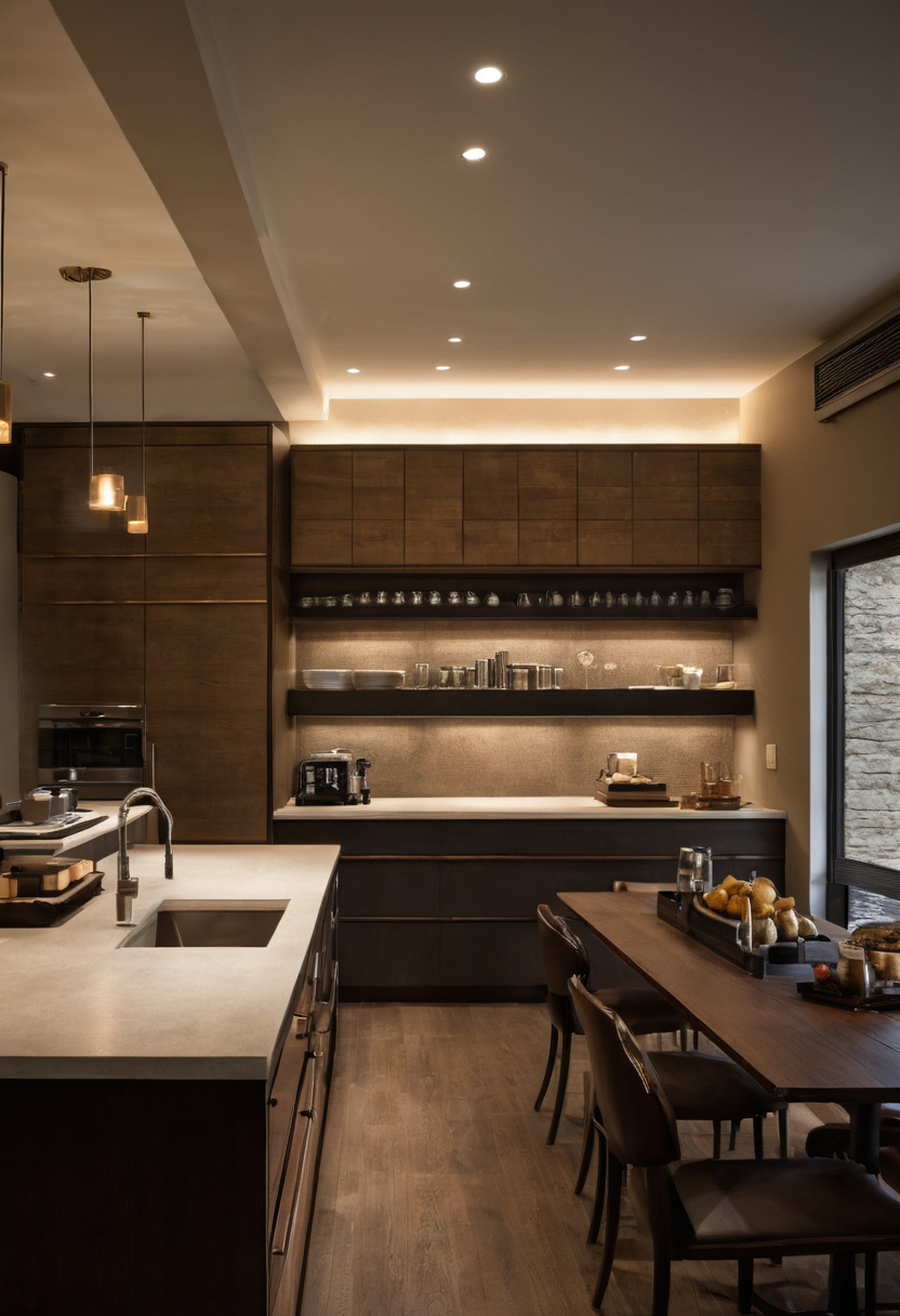 A café equipment schedule turns service intentions into coordination requirements shown in a luxury residential interior