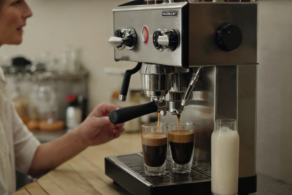 What clearance does an espresso machine need behind a commercial coffee bar