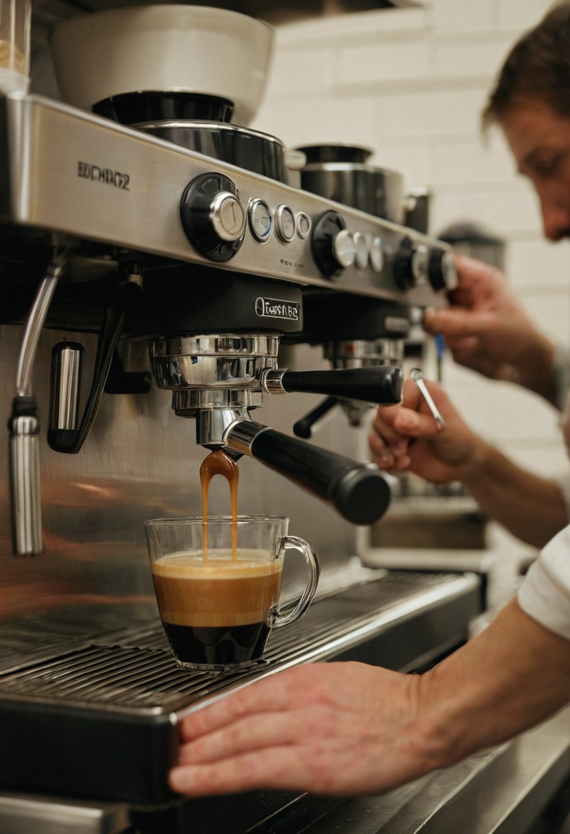 How much rear clearance does a commercial espresso machine require for service access