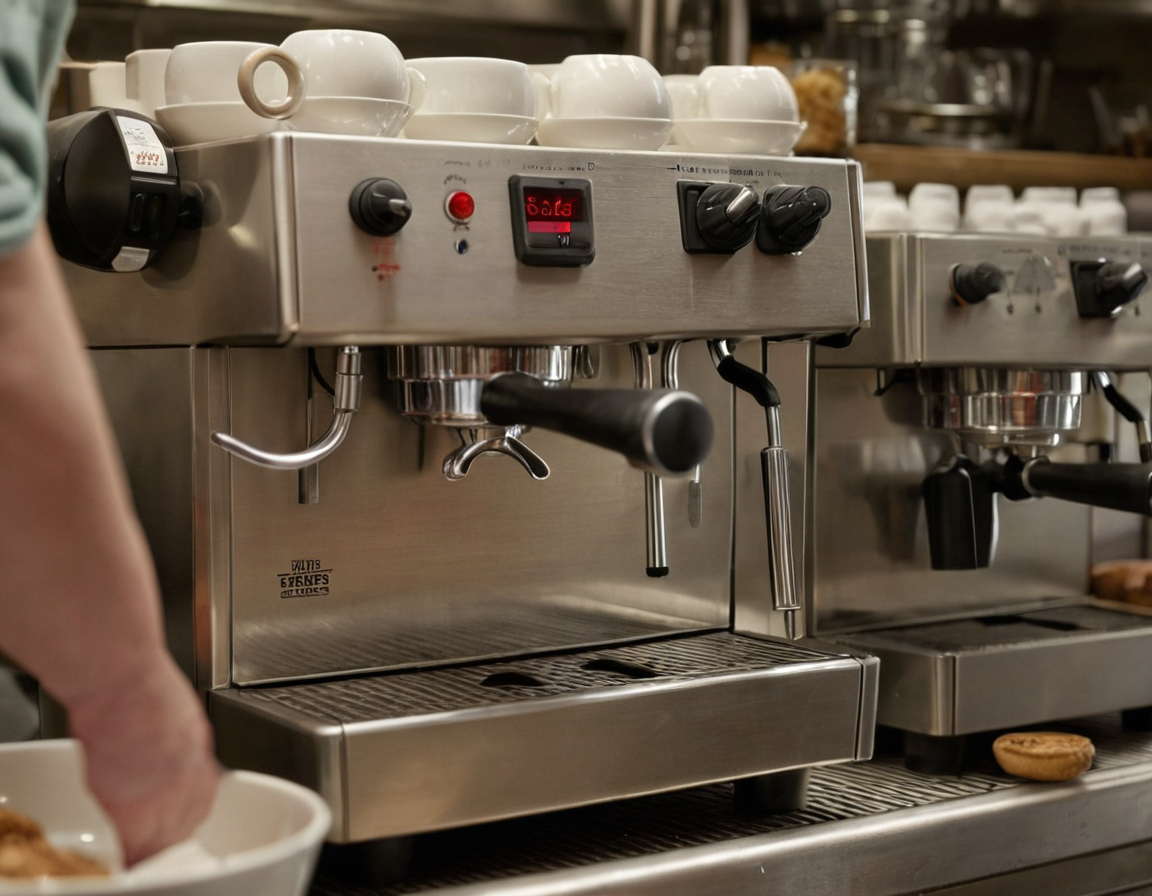 What side clearance is needed between an espresso machine and adjacent equipment